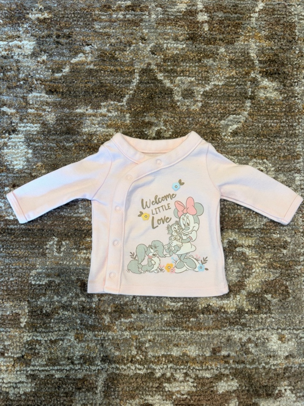 Newborn Baby Pink Disney Minnie Mouse Wrap Top